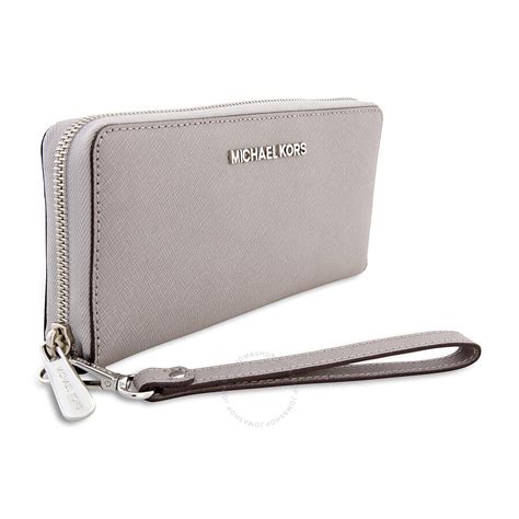 michael kors jet set pearl grey wallet